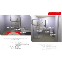 Akw Siège douche rembourré U large rabattable gris Série 4000 (accessibili Kobleo