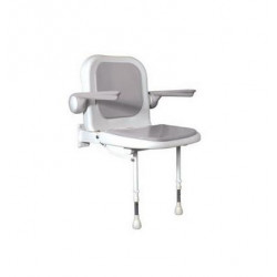 Akw Siège douche rembourré rabattable dossier accoudoirs gris Série 4000 ( Akw Kobleo