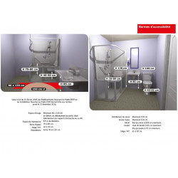 Akw Siège douche rembourré accoudoirs gris Série 4000 PMR 04260P Kobleo