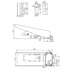 Thirard Serrure à plastron rouge boîtier CP Droite Kobleo