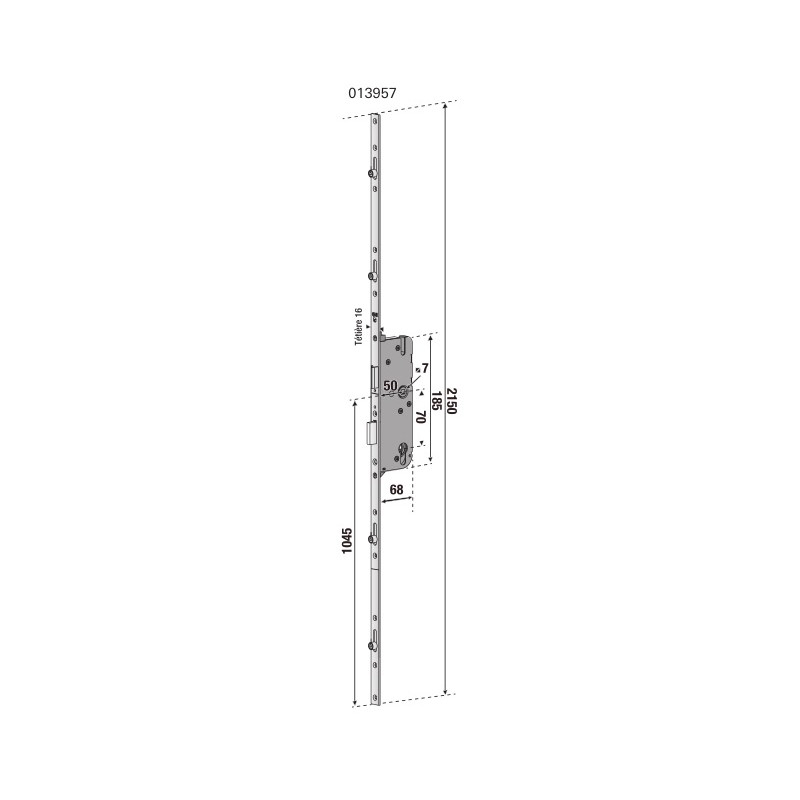 Thirard Serrure encastrer 5 points SECURY R4 50mm carré 7/EA70 hauteur poignée Kobleo Thirard Serrure encastrer 5 points SECURY R4 50mm carré 7/EA70 hauteur poignée Kobleo