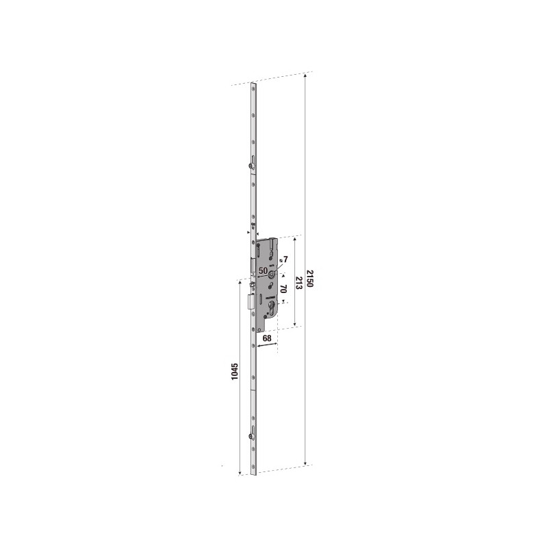 Thirard Serrure encastrer 3 points FERCOMATIC R2 50mm hauteur poignée 1045mm Kobleo Thirard Serrure encastrer 3 points FERCOMATIC R2 50mm hauteur poignée 1045mm Kobleo