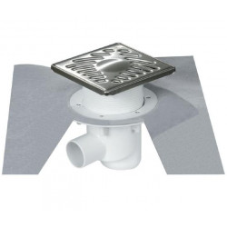 Nicoll Siphon Docia Sicax pour douche carrelée 150x150mm Horizontale Kobleo