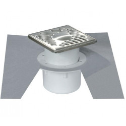 Nicoll Siphon Docia Sicax pour douche carrelée 150x150mm Verticale Kobleo