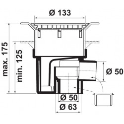 Nicoll Siphon à grille PVC SITARAL Kobleo