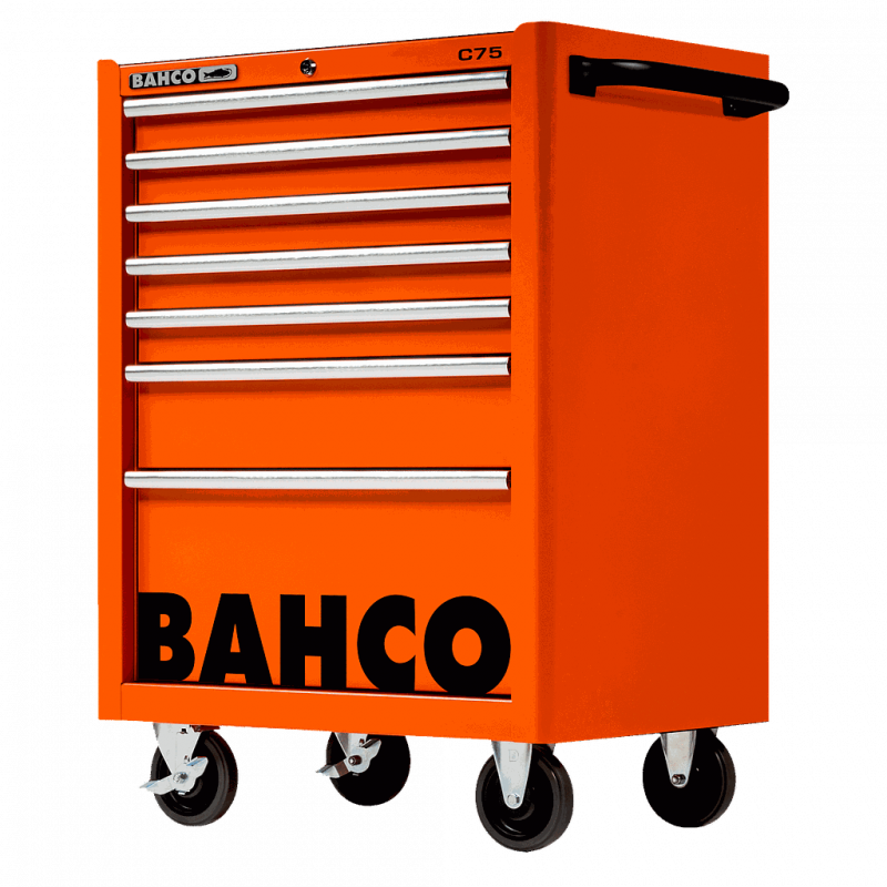 Bahco Servante classique C75 7 tiroirs orange charge 600 kg 986x501x763mm 14 Bahco Kobleo