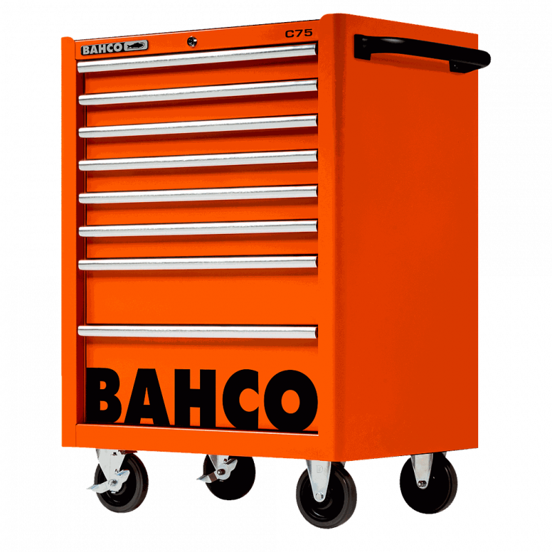 Bahco Servante classique C75 26 8 tiroirs orange charge 600 kg 986x501x763m Kobleo