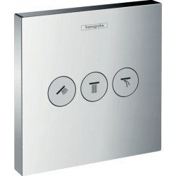Hansgrohe Set de finition Robinet d'arrêt ShowerSelect pour 3 fonctions chromé Hansgrohe Kobleo