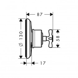 AXOR Set Montreux robinet d'arrêt/inverseur Trio et Quattro 3/4 nickel bro Kobleo