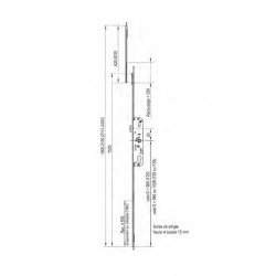 Thirard Serrure 2 points FENSTER à encastrer Têtière 16 mm Hauteur poignée 980 Thirard Kobleo