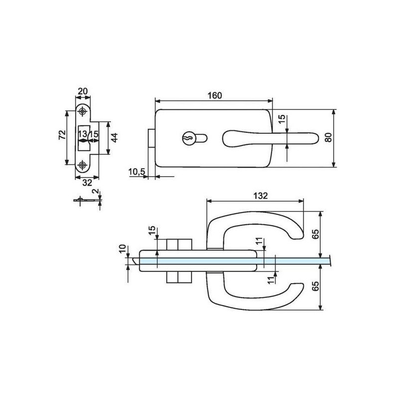 Outillage Online Serrure Lagune 4300 chromé brillant clé réversible Kobleo Outillage Online Serrure Lagune 4300 chromé brillant clé réversible Kobleo