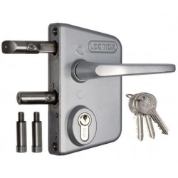 Locinox Serrure LAKQ Thermolaquée argent Profil 40 mm Axe à 60 mm Kobleo