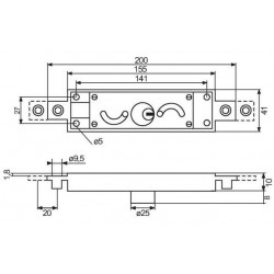Torbel Serrure H282018 à clé pour rideau métalique Kobleo