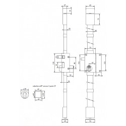 Thirard Serrure TARGA CP TRANSIT 2 à tirage 75 x 130 mm Droite 4 clés Kobleo