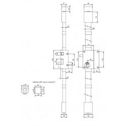 Thirard Serrure CP TRANSIT 2 à fouillot 75x130mm porte ép 50 mm Droite 4 clés  Kobleo
