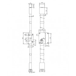 Thirard Serrure BELUGA Blanche CP TRANSIT 2 à tirage 75x130mm Droite 4 clés Kobleo