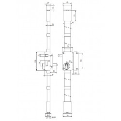 Thirard Serrure 3 points Blanche BELUGA A2P CP TRANSIT 2 fouillot 75x130mm Gau Kobleo