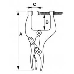 Irimo Serre-joints à simple vis 196 mm noire 645011 Irimo Kobleo