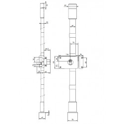 Thirard Serrure HORGA Marron CP TRANSIT 2 à tirage 88x140mm Gauche 4 clés port Kobleo