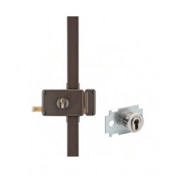 Thirard Serrure 3 points Marron CP TRANSIT 2 fouillot 88x140mm Droite 4 clés H Kobleo