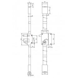 Thirard Serrure BELUGA Blanche CR TRANSIT 2 à tirage 75x130mm Droite 4 clés Kobleo