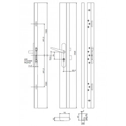 Thirard Serrure 3 points Marron CP ADRIATIC réversible porte 2500mm Haut maxi  Kobleo