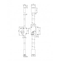 Thirard Serrure BELUGA marron CP Transit 2 à tirage 75 x 130 mm Gauche 4 clés Kobleo