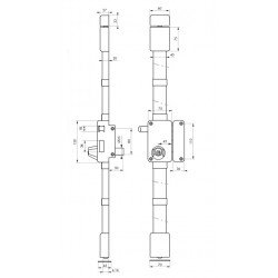 Thirard Serrure 3 points Beluga blanche CR Transit 2 fouillot 75x130mm gauche  Kobleo