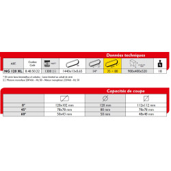 Femi Scie à ruban acier 1300W L:1440mm Diam120mm NG120XL Kobleo