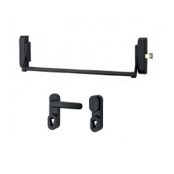 Thirard Serrure Anti-panique 1 point latéral réversible laqué noir porte maxi  Kobleo