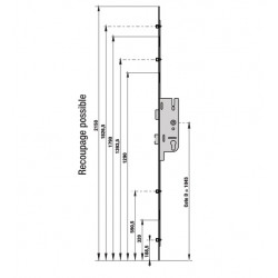 Thirard Serrure 5 points EUROPA R4 40mm encastrer fouillot carré 7mm poignée 1 Thirard Kobleo