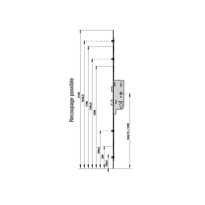 Thirard Serrure 5 points EUROPA R4 50mm encastrer fouillot carré 7mm poignée 1 Thirard Kobleo Thirard Serrure 5 points EUROPA R4 50mm encastrer fouillot carré 7mm poignée 1 Thirard Kobleo