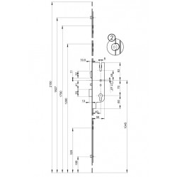 Thirard Serrure 3 points FERCOMATIC R2 40mm encastrer fouillot Kobleo
