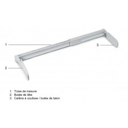 Kern sohn Toise mécanique MBA-A01 plage de mesure 80cm partage 1mm Kern Kobleo