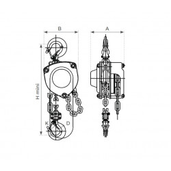 Stockman Palan manuel à chaîne premium charge maxi 1000 kg Hauteur d'élévation  Kobleo Stockman Palan manuel à chaîne premium charge maxi 1000 kg Hauteur d'élévation  Kobleo
