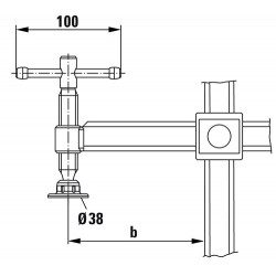 Bessey Serre-joint pour table de soudure avec poignée en T 300/175 mm TWV28-3 Bessey Kobleo