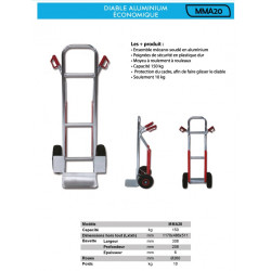 Stockman Diable aluminium économique 150 Kg MMA20 Stockman Kobleo