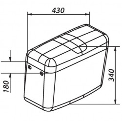 Clara Réservoir attenant interrompable Simple débit FZ 500 Clara Kobleo