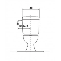 Geberit Réservoir attenant AP 128 simple débit 6-9L 128.025.11.5 Geberit Kobleo