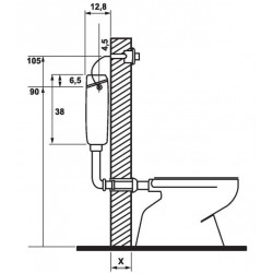 Geberit Réservoir dissimulé débit simple ou double 123.136.11.1 Geberit Kobleo
