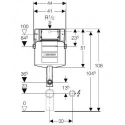 Geberit Réservoir à encastrer UP 320 109.300.00.5 Geberit Kobleo