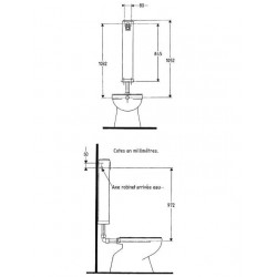 Clara Réservoir WC 6 / 9 L Tubchass 2502.000 Clara Kobleo