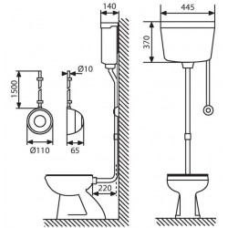 Regiplast Réservoir haut à poussoir pneumatique Europa 301 301 Regiplast Kobleo
