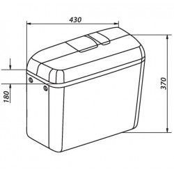 Clara Réservoir attenant double débit 9 L 2724.000 Clara Kobleo