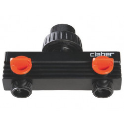 Claber Répartiteur 2 circuits filetage 20/27 mm 503198 Claber Kobleo