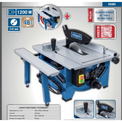 Scheppach Scie circulaire sur table 1200W HS80 Scheppach Kobleo