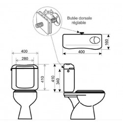 Selles Réservoir attenant double débit Kobleo
