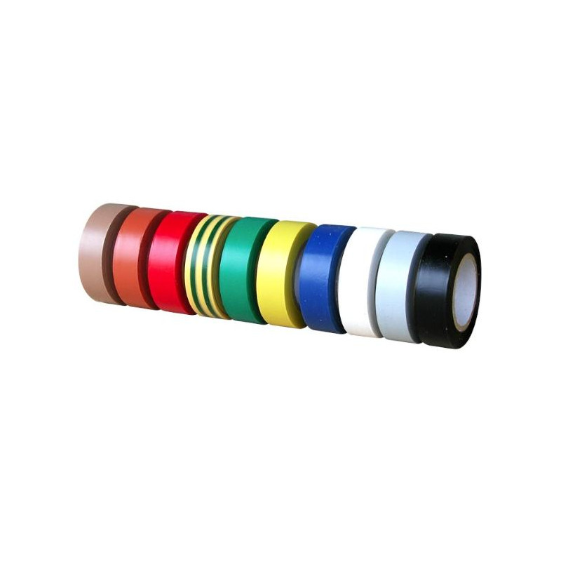 Outifrance Ruban adhésif PVC électricien multi couleur 10 pièces 1040008 Outifrance Kobleo
