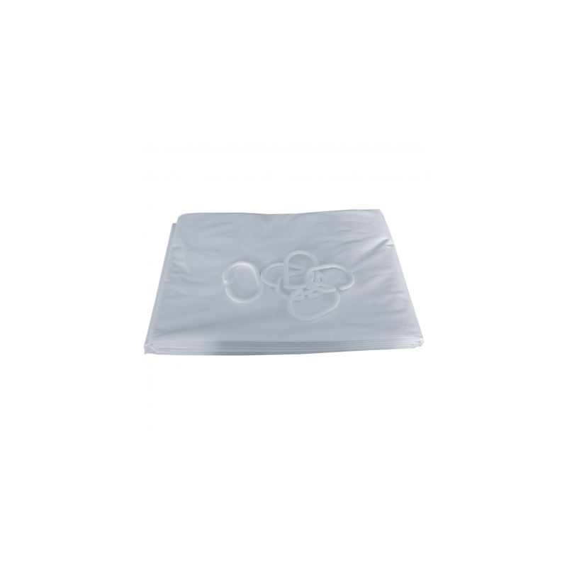 Pellet Rideau de douche vinyl Sealskin uni blanc 180 x 90 cm 149790 Pellet Kobleo