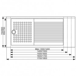Creazur Receveur découpable Oasis 170 x 70 cm 200039 Creazur Kobleo